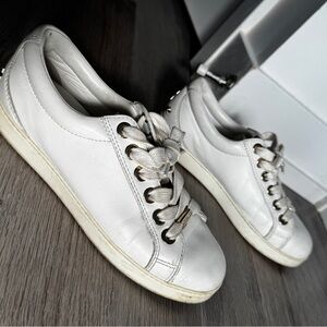 Jimmy Choo leather sneakers with gold star studs